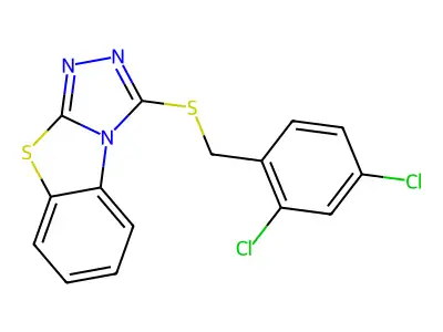 1-[(2,4-Dichlorophenyl)methylsulfanyl]-[1,2,4]triazolo[3,4-b][1,3]benzothiazole structure