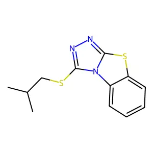 3-Isobutylsulfanyl-benzo[4,5]thiazolo[2,3-c][1,2,4]triazole structure