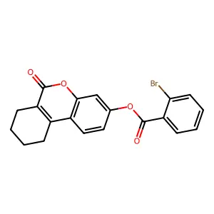 6-oxo-7,8,9,10-tetrahydro-6H-benzo[c]chromen-3-yl 2-bromobenzoate structure
