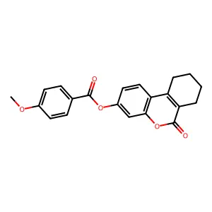 6-oxo-7,8,9,10-tetrahydro-6H-benzo[c]chromen-3-yl 4-methoxybenzoate structure