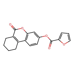 (6-Oxo-7,8,9,10-tetrahydrobenzo[c]chromen-3-yl) furan-2-carboxylate structure