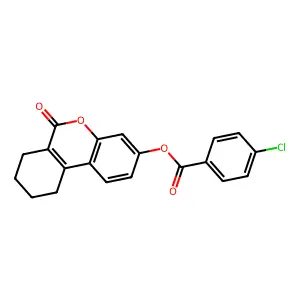 6-oxo-7,8,9,10-tetrahydro-6H-benzo[c]chromen-3-yl 4-chlorobenzoate structure