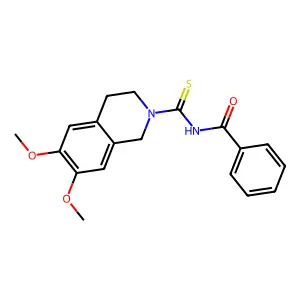 N-(6,7-dimethoxy-3,4-dihydro-1H-isoquinoline-2-carbothioyl)benzamide structure