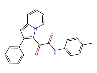 N-(4-Methylphenyl)-alpha-oxo-2-phenyl-3-indolizineacetamide structure