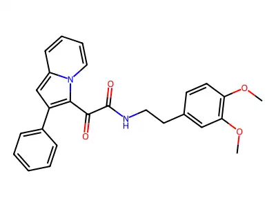 N-[2-(3,4-dimethoxyphenyl)ethyl]-2-oxo-2-(2-phenylindolizin-3-yl)acetamide structure