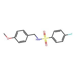 4-fluoro-N-(4-methoxybenzyl)benzenesulfonamide structure