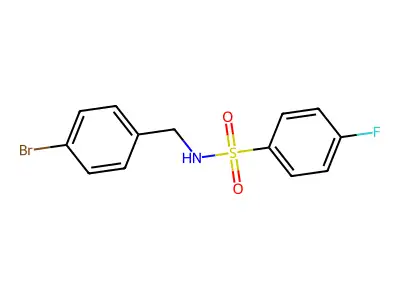 N-((4-Bromophenyl)methyl)-4-fluorobenzenesulfonamide structure