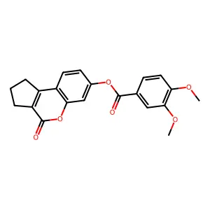 4-Oxo-1,2,3,4-tetrahydrocyclopenta[c]chromen-7-yl 3,4-dimethoxybenzoate structure