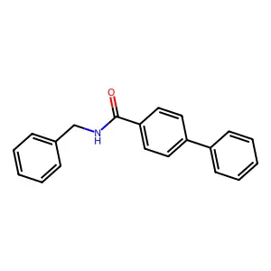 N-benzyl-4-biphenylcarboxamide structure