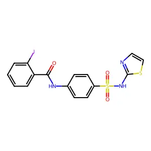 2-iodo-N-[4-(1,3-thiazol-2-ylsulfamoyl)phenyl]benzamide structure