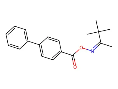 [(Z)-3,3-dimethylbutan-2-ylideneamino] 4-phenylbenzoate structure
