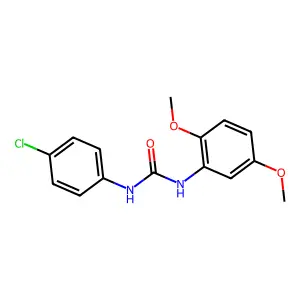 N-(4-chlorophenyl)-N'-(2,5-dimethoxyphenyl)urea structure