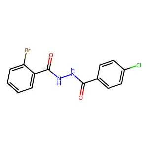 2-bromo-N'-(4-chlorobenzoyl)benzohydrazide structure