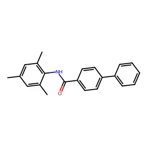 N-mesityl-4-biphenylcarboxamide structure