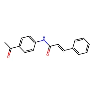 (E)-N-(4-acetylphenyl)-3-phenylprop-2-enamide structure