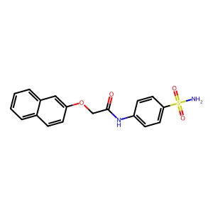 N-[4-(Aminosulfonyl)phenyl]-2-(2-naphthalenyloxy)acetamide structure