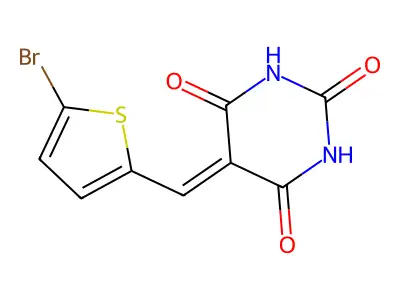 5-[(5-Bromothiophen-2-yl)methylidene]-1,3-diazinane-2,4,6-trione structure