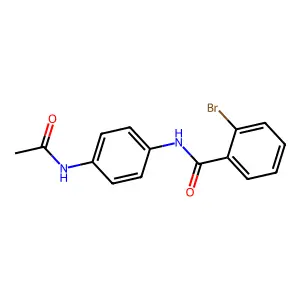 N-(4-acetamidophenyl)-2-bromobenzamide structure