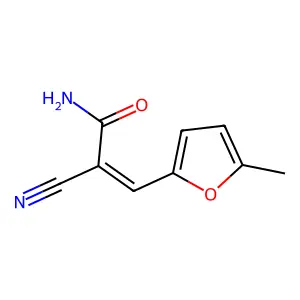 (E)-2-cyano-3-(5-methylfuran-2-yl)prop-2-enamide structure