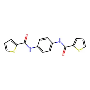 N,N'-1,4-Phenylenebis[2-thiophenecarboxamide] structure