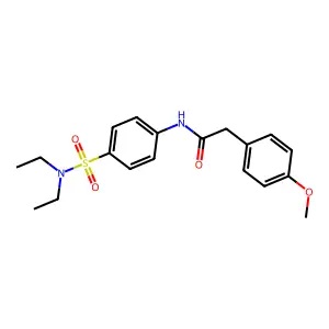 N-{4-[(diethylamino)sulfonyl]phenyl}-2-(4-methoxyphenyl)acetamide structure