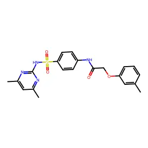 N-{4-[(4,6-dimethylpyrimidin-2-yl)sulfamoyl]phenyl}-2-(3-methylphenoxy)acetamide structure