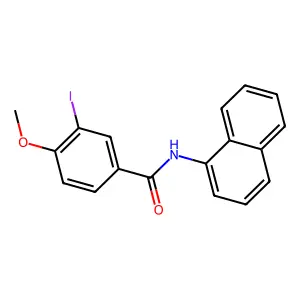 3-iodo-4-methoxy-N-1-naphthylbenzamide structure