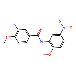 3-iodo-4-methoxy-N-(2-methoxy-5-nitrophenyl)benzamide structure