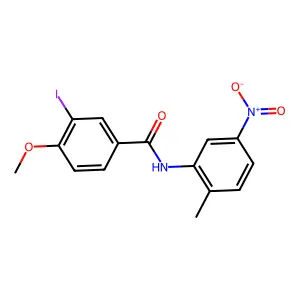 3-iodo-4-methoxy-N-(2-methyl-5-nitrophenyl)benzamide structure