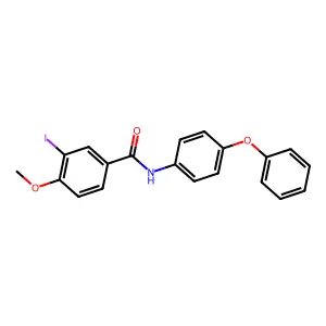 3-iodo-4-methoxy-N-(4-phenoxyphenyl)benzamide structure