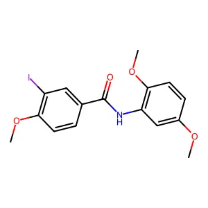 N-(2,5-dimethoxyphenyl)-3-iodo-4-methoxybenzamide structure