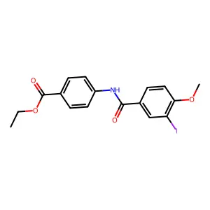 Ethyl 4-[(3-iodo-4-methoxybenzoyl)amino]benzoate structure