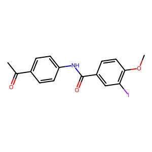 N-(4-acetylphenyl)-3-iodo-4-methoxybenzamide structure
