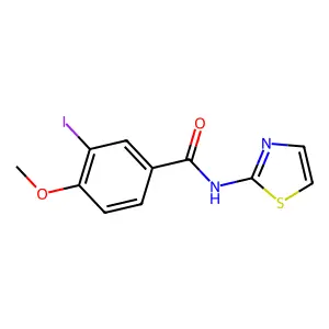 3-iodo-4-methoxy-N-(1,3-thiazol-2-yl)benzamide structure