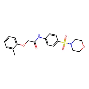 2-(2-methylphenoxy)-N-(4-morpholin-4-ylsulfonylphenyl)acetamide structure