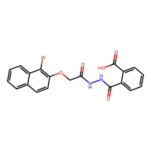 2-[[[2-(1-bromonaphthalen-2-yl)oxyacetyl]amino]carbamoyl]benzoic Acid structure
