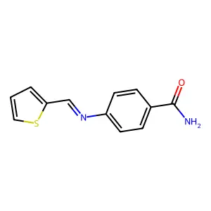 4-[(2-Thienylmethylene)amino]benzamide structure