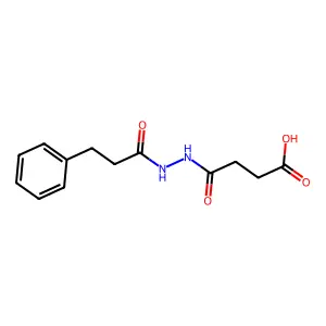4-Oxo-4-[2-(3-phenylpropanoyl)hydrazino]butanoic acid structure