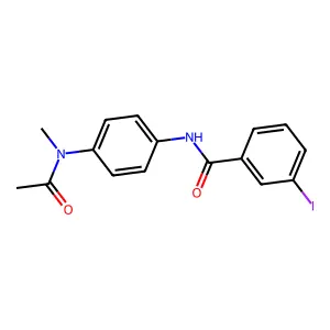 N-{4-[acetyl(methyl)amino]phenyl}-3-iodobenzamide structure