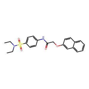 N-{4-[(diethylamino)sulfonyl]phenyl}-2-(2-naphthyloxy)acetamide structure