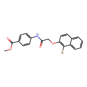 Methyl 4-({[(1-bromo-2-naphthyl)oxy]acetyl}amino)benzoate structure