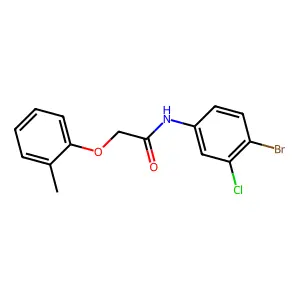 N-(4-bromo-3-chlorophenyl)-2-(2-methylphenoxy)acetamide structure