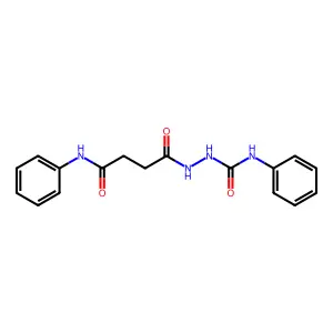 2-(4-anilino-4-oxobutanoyl)-N-phenylhydrazinecarboxamide structure