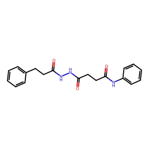 4-oxo-N-phenyl-4-[2-(3-phenylpropanoyl)hydrazino]butanamide structure