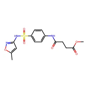 Methyl 4-[4-[(5-methyl-1,2-oxazol-3-yl)sulfamoyl]anilino]-4-oxobutanoate structure