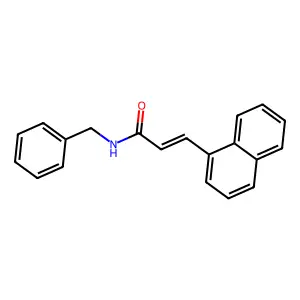 N-benzyl-3-(1-naphthyl)acrylamide structure
