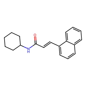 N-cyclohexyl-3-(1-naphthyl)acrylamide structure