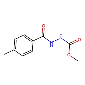 Methyl 2-(4-methylbenzoyl)hydrazinecarboxylate structure