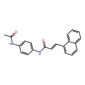 N-[4-(acetylamino)phenyl]-3-(1-naphthyl)acrylamide structure