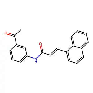 N-(3-acetylphenyl)-3-(1-naphthyl)acrylamide structure